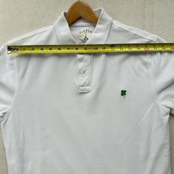 J. Crew White Polo Shirt with Green Logo - Picture 4 of 10